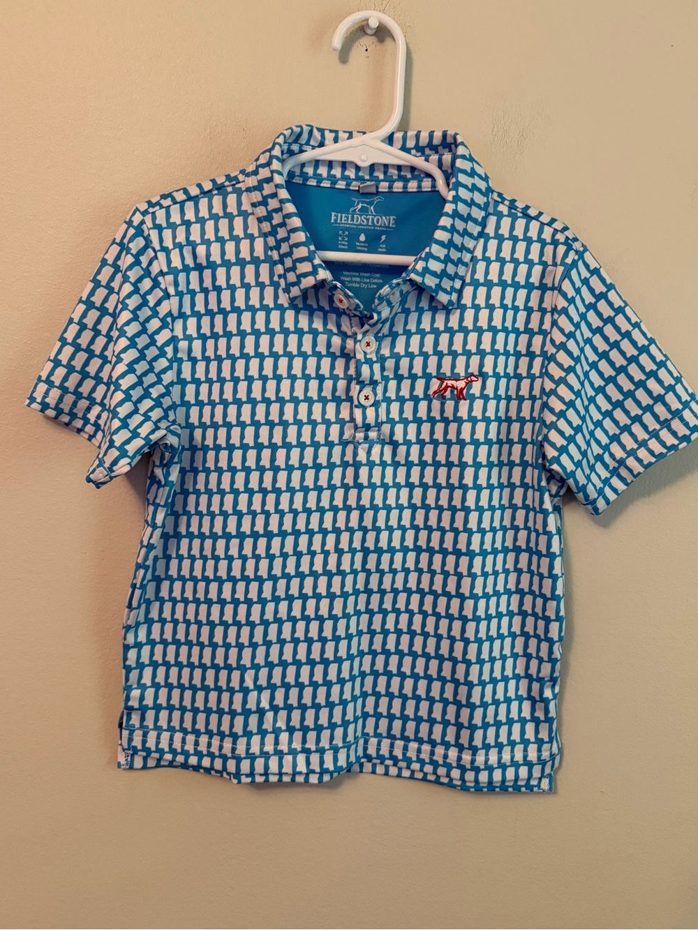 Fieldstone Blue Patterned Boys' Polo Shirt